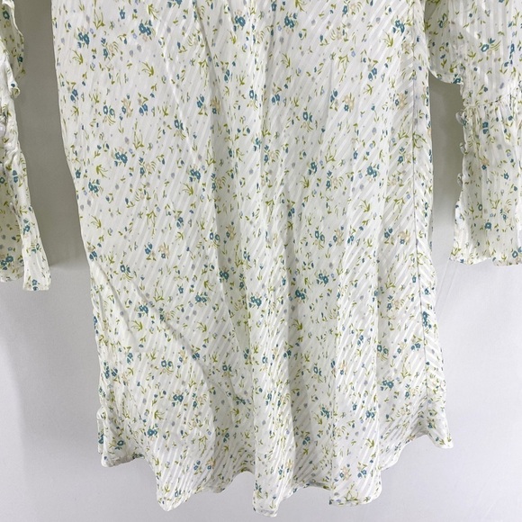 FREE People Sweetest Thing Floral Ruffle Satin Mini Dress - Picture 9 of 12